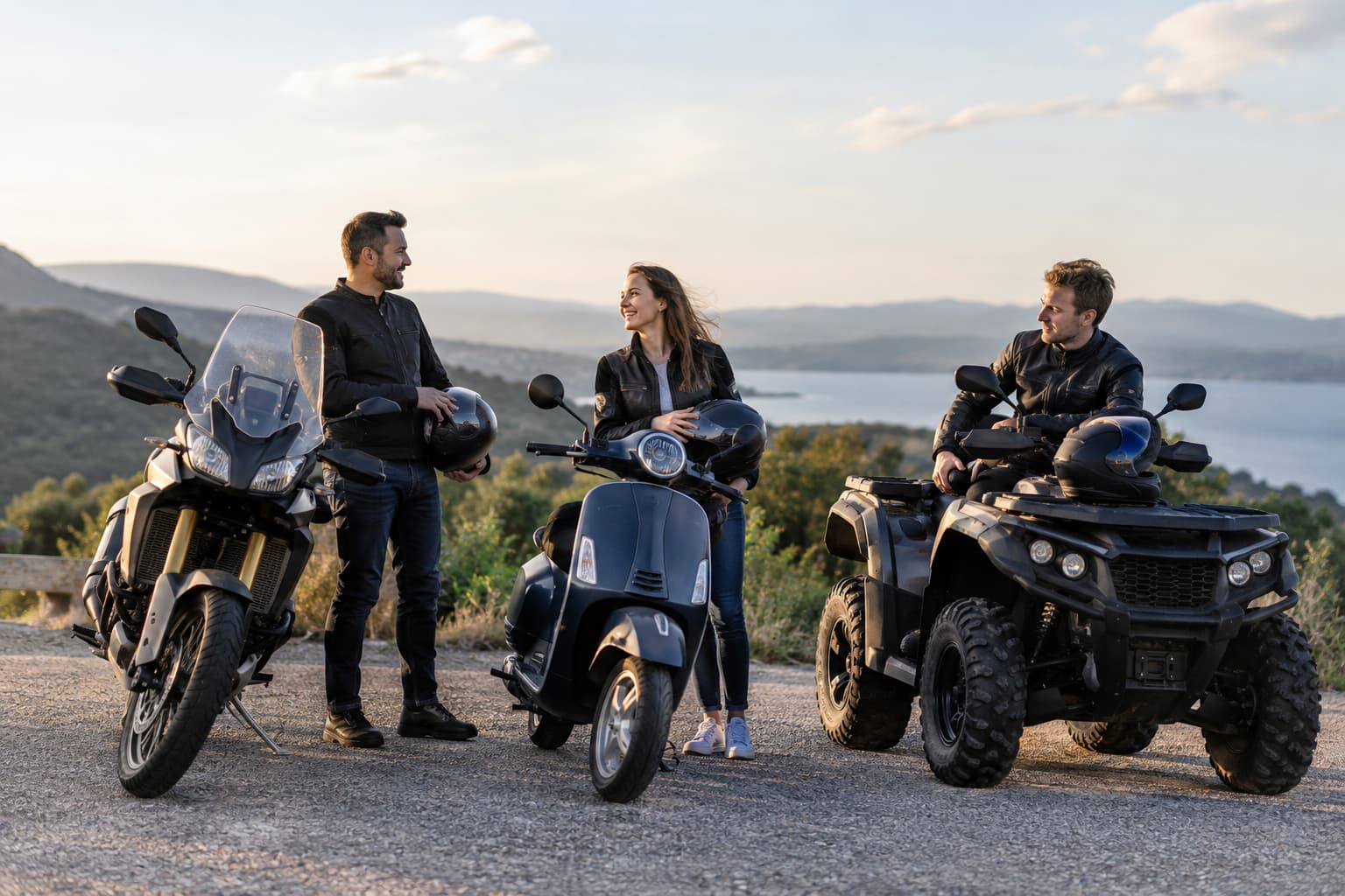 conducteurs types de 2 roues